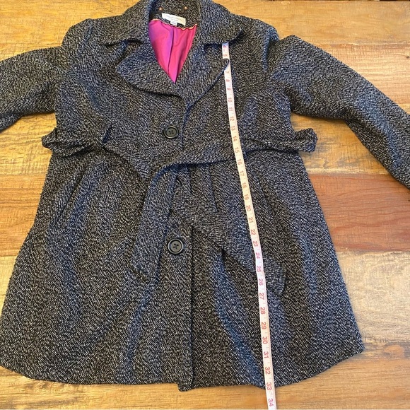 Liz Lange Maternity Tweed Lined Pea Coat Large Wool blend Target - Picture 10 of 11